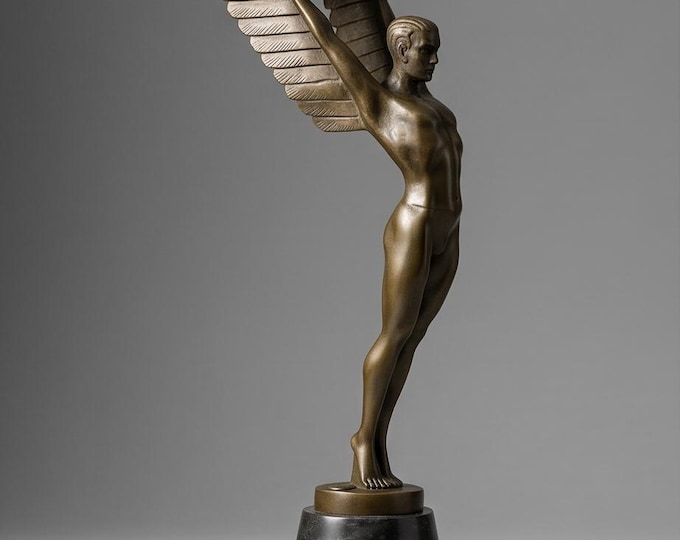 A Bronze Art Deco Sculpture Of Icarus 42 cm