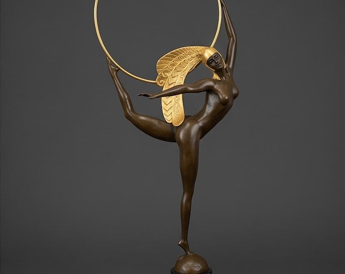 A Bronze Sculpture of A Hoop Dancer 71 cm