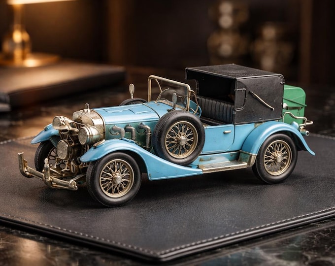 A Vintage Metal Model Of A Classic 1930s Car 33cm