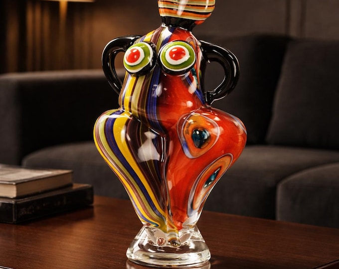 A Murano Style Glass Figurine Of A Female Dancer 32cm
