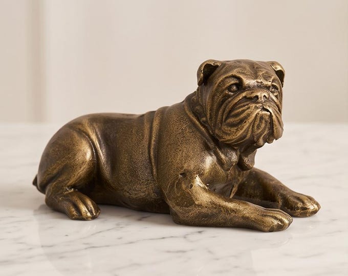 A Cast Iron Figurine Of A English Bulldog 27 cm