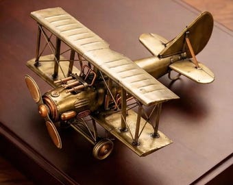 A Metal Model Of An Airplane 35cm Handcrafted