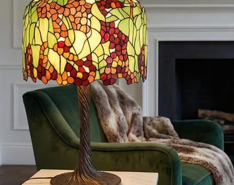 Vintage Tiffany Style lamp Druiven Design 80cm