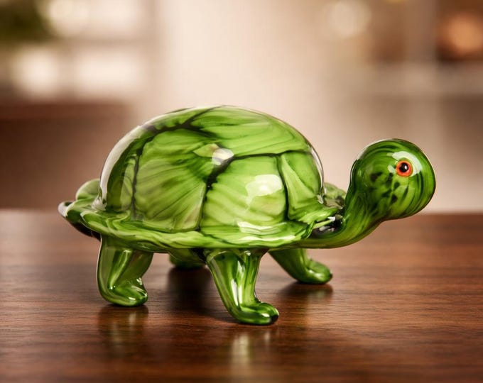 A Murano Style Glass Figurine Of A Turtle 25cm