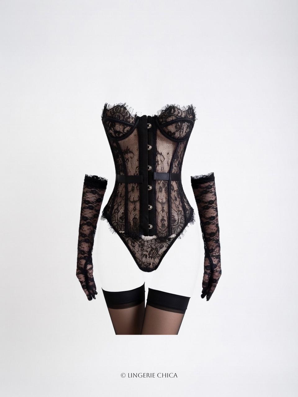 daisy garter belt Shelf Bra and Garter