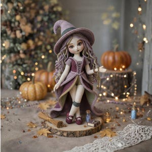 Witch Doll Amigurumi Crochet Pattern | Moonlit Halloween Toy (PDF Pattern)
