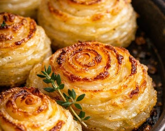 Makkelijk recept voor Duchess-aardappelen | Krokante en romige aardappelswirls | Elegant bijgerecht Afdrukbare pdf
