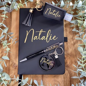 Personalized Gift Pack| Teacher Gift| Stationary Pack| Christmas Gift| Notebook and Accessories| Gift Set| Black| Personalization| Birthday