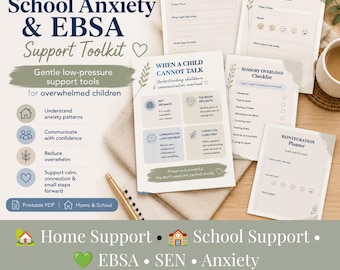 School Anxiety EBSA Support Toolkit | Emotional Regulation Printables (Digital Download)