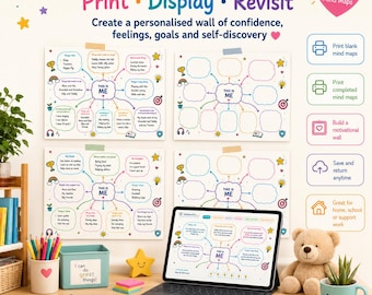My Project – Interactive Confidence and Self-Discovery Tool for Children | Printable Mind Maps & Self-Esteem Activities
