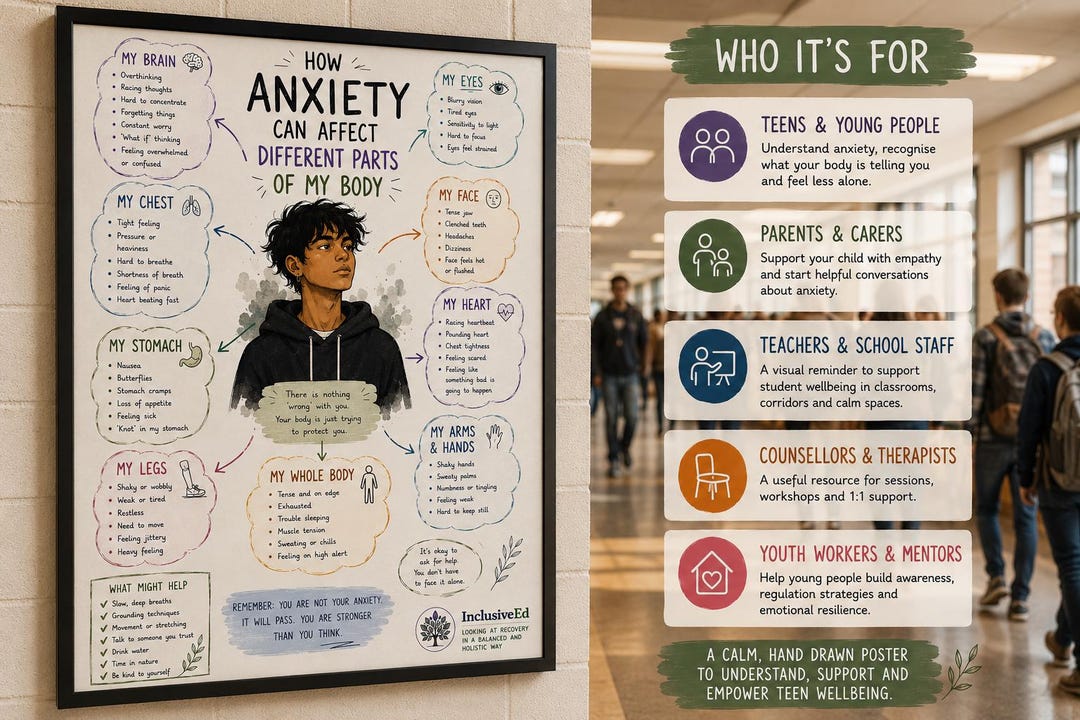 How anxiety and overwhelm affect the body teen poster preview