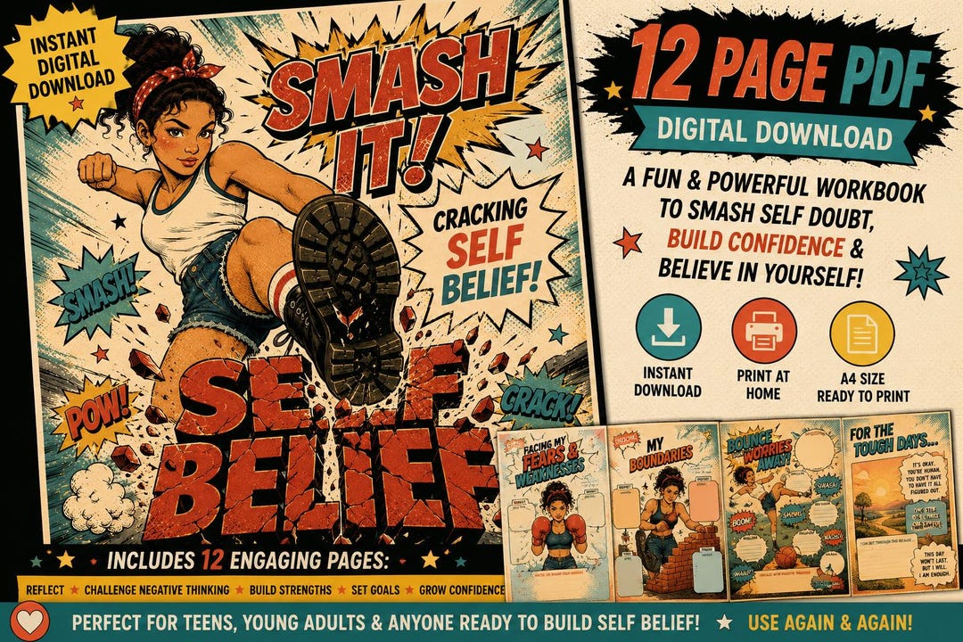 Self Belief confidence building workbook preview