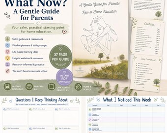 Gentle Homeschool Guide for Parents | Calm, Flexible Learning, De-Schooling Support (PDF)
