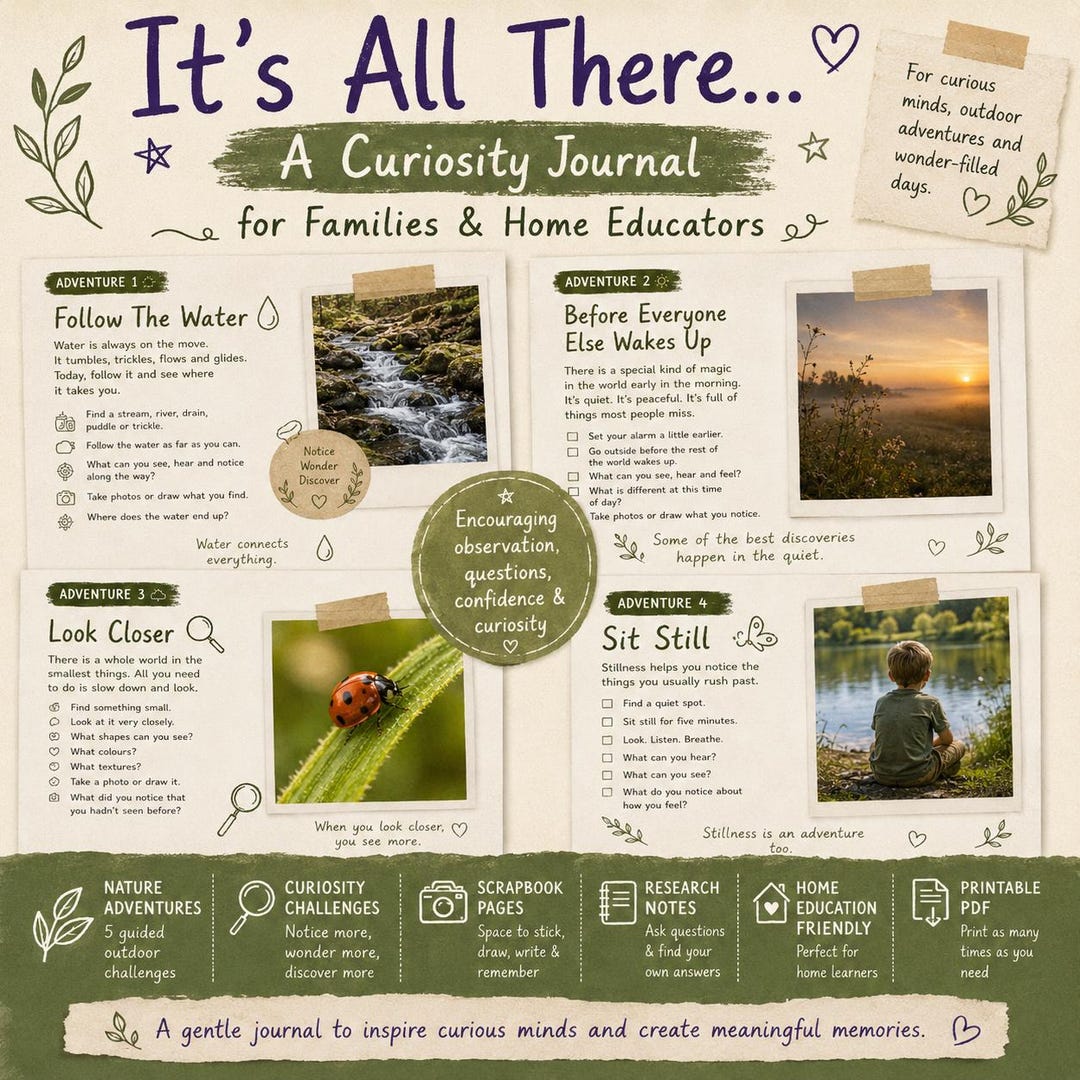 Kids Nature Curiosity Journal outdoor learning preview