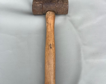 Unbranded Sledge Hammer Unisex 7lb Brown Good Steel Head Wood Handle Vintage