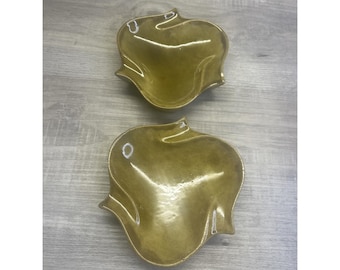 Holland Mold Green 1960s Ashtray Vintage Vtg Set Of 2 Ash Tray Antique