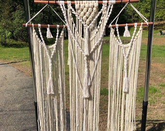 Large Macrame Wall Hanging- 3 Piece