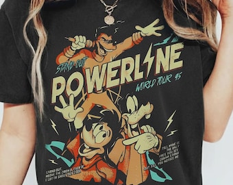PNG de la película de Goofy de Disney vintage Powerline Stand Out World Tour, PNG de Disneyland Family Matching, PNG de Magic Kingdom WDW Birthday 2026