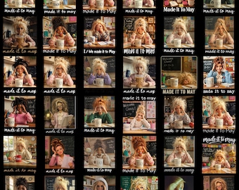 Mais de 30 imagens PNG de professores que chegaram até maio, memes de professores que chegaram até maio, memes de professoras com cara de boneca no último dia de aula, downloads digitais engraçados de fim de ano e verão.