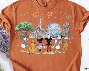 Colores cómodos retro de Mickey Disneyworld (PNG), Walt Disneyworld (PNG), Mickey y sus amigos (PNG), Viaje a Disney 2026, Disneyworld a juego (PNG)