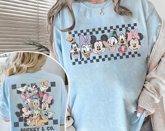 Retro Mickey & Co Est 1928 png, Mickey y sus amigos, Disney Family Vacation Checkered png, Disneyland png, Disney Trip png