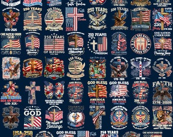 50+ Glaube Freiheit 250 Jahre PNG, 4. Juli png, Christliches Vaterländisches T-Stück 1776-2026, American Eagle Cross png, USA Unabhängigkeitstag