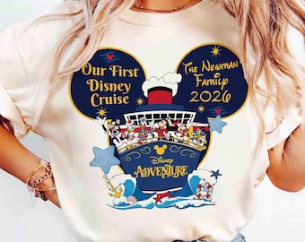 Nuestro primer crucero familiar de Disney PNG, Primer crucero personalizado PNG, Primer viaje a Disney PNG, Crucero familiar de Disney PNG, Diseño de camiseta para viaje a Disney