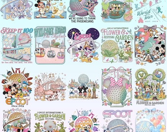 20 imágenes PNG de Mickey y sus amigos de Epcot Center, imágenes PNG de Disney Epcot World Tour, Epcot Travel Around The World, imágenes PNG para combinar en familia