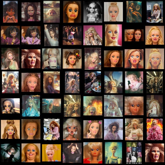 50+ Funny Disgusting Doll Face Meme PNG - Disgusted Barbiee Meme PNG
