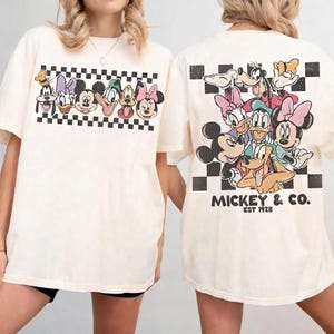 Retro Mickey & Co Est 1928 png, Mickey And Friends, Disney Family Vacation Checkered png, Disneyland png, Disney Trip png image 2