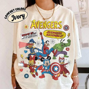 Mickey i Przyjaciele Marvel Avengers PNG, Projekt komiksu o superbohaterach, Grafika Disney Signatures, Cyfrowe pobieranie rodzinnych wakacji