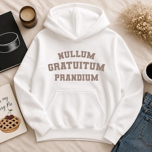 Nullum Gratuitum Prandium SVG | College Quote Cut File | Bookish Fan Design | PNG AI Hockey Romance Download | Off Campus inspired