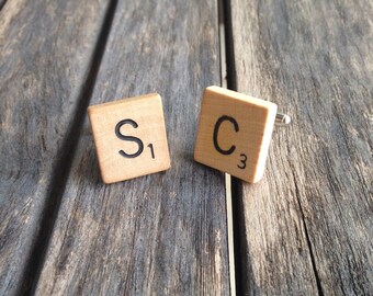 Scrabble Tile Cuff Links