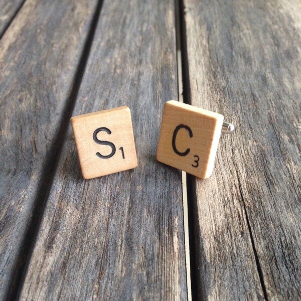 Scrabble Tile Cuff Links