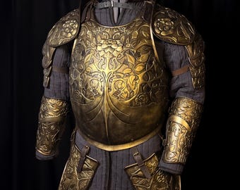 Handmade Flower Knight Antique Bronze Armor Set | Polyurethane LARP Cosplay