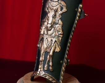 Handgefertigte Löwen Ritter Beinschienen | Polyurethan LARP Cosplay Beinschutz