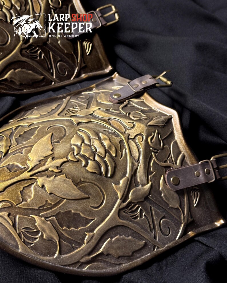Larp Roses Flower Knight Armor Tassets | Fantasy LARP Polyurethane Hip Armor - Etsy