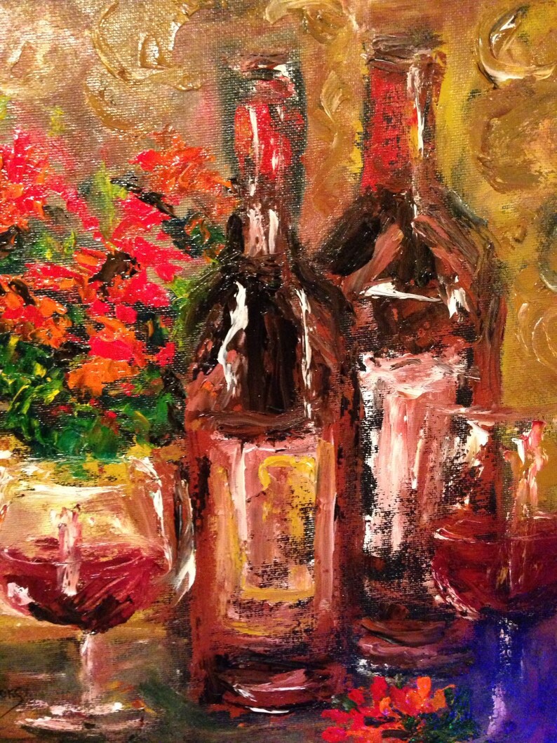Wine Painting Etsy