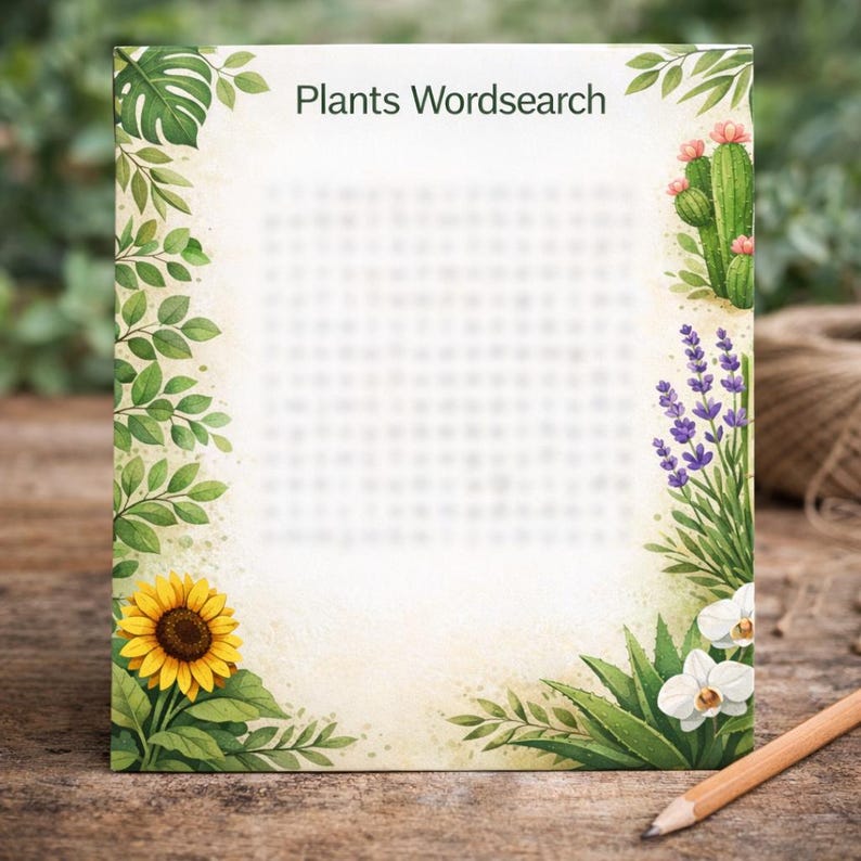 Botanical Word Search – Plants Puzzle, Nature Activity (digital ...