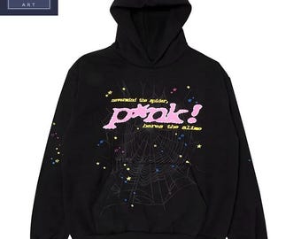 Spinnennetz Bunt Pink Schwarz Unisex Pullover Hoodie