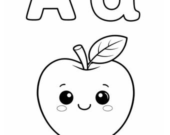 Alphabet Coloring Book for Kids | 26 Printable A4 Pages (PDF)