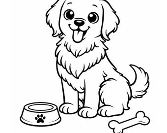 Pets and Animals at home Coloring Pages for Kids | 20 Page A4 (PDF Download)