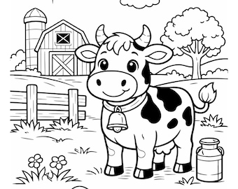 Farm Animals Coloring Pages for Kids | 20 Page A4 (PDF Download)