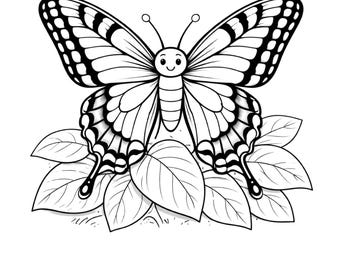 Butterflies and Insects Coloring Pages for Kids | 20 Page A4 (PDF Download)