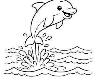 Ocean Animals Coloring Pages for Kids | 20 Hearts Love Animals Printable PDF