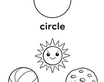 Shapes and Colors Coloring Pages for Kids | 20 Page A4 (PDF Download)