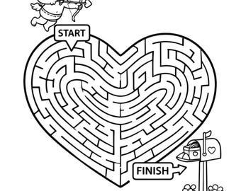 Valentine's Day Activities for Kids | 20 Worksheets Games Printable PDF Preschool