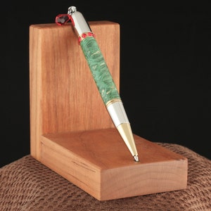Handmade Green Stabilized Maple Burl Diva Pen