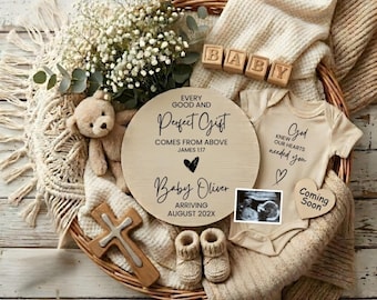 Religiöse Schwangerschaftansage Vorlage, Christian Baby Digital Vorlage, Gott kannte mein Herz brauchte Sie, Jesaja 60:22 Reveal,Canva Vorlage