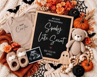 Halloween Pregnancy Announcement: Spooky Social Media Reveal (Digital)